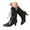 Noir, variante sur Leozcaa Bottes Victoriennes Vintage pour Femmes des Années 70 à Lacets Bottines à Talon Moyen Bottines Sorcière Grand-Maman Chaussures à Fermeture Éclair