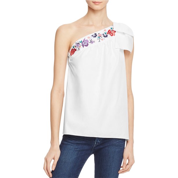 Parker Freya blusa de un hombro para mujer, blanco, XS