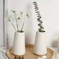 thumbnail image 6 of 6 Pack Modern White 5.9'' Small Ceramic Vase Set of 6 for Living Room Bedroom Minimalist Fresh Flower Vases for Bouquet Home Decor Office Centerpieces Fireplace Nordic Gift for Fake Plant, 6 of 8