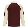 thumbnail image 4 of EAUFUM Long Sleeve Work Shirts for Men Button up Corduroy Sweatshirt Vintage Western Raglan Color Block Banded Collar Shirts Hoodless Hoodies Loose Pullover Sweater Outdoor Casual Streetwear 2024, 4 of 5