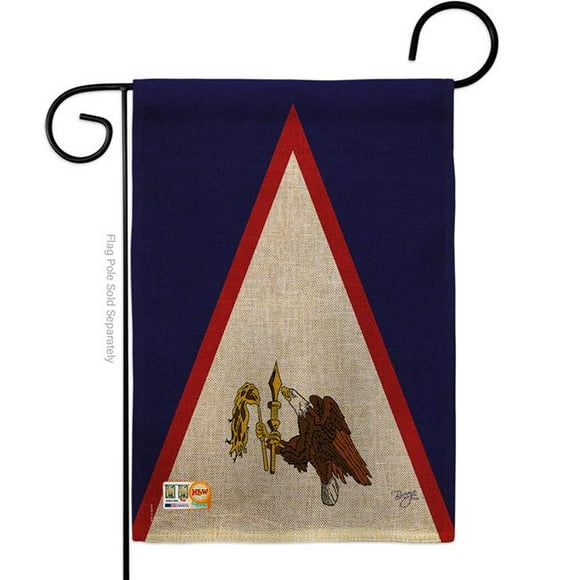 13 x 18.5 in. American Samoa Burlap Flags of the World Nationality Impressions Decorative Vertical Double Sided Garden Flag