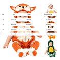 thumbnail image 3 of Ruyang My First Thanksgiving Baby Boy Girl Outfit Turkey Hooded Zip Up Sleeveless Tank Romper Bodysuit with Socks, 3 of 9