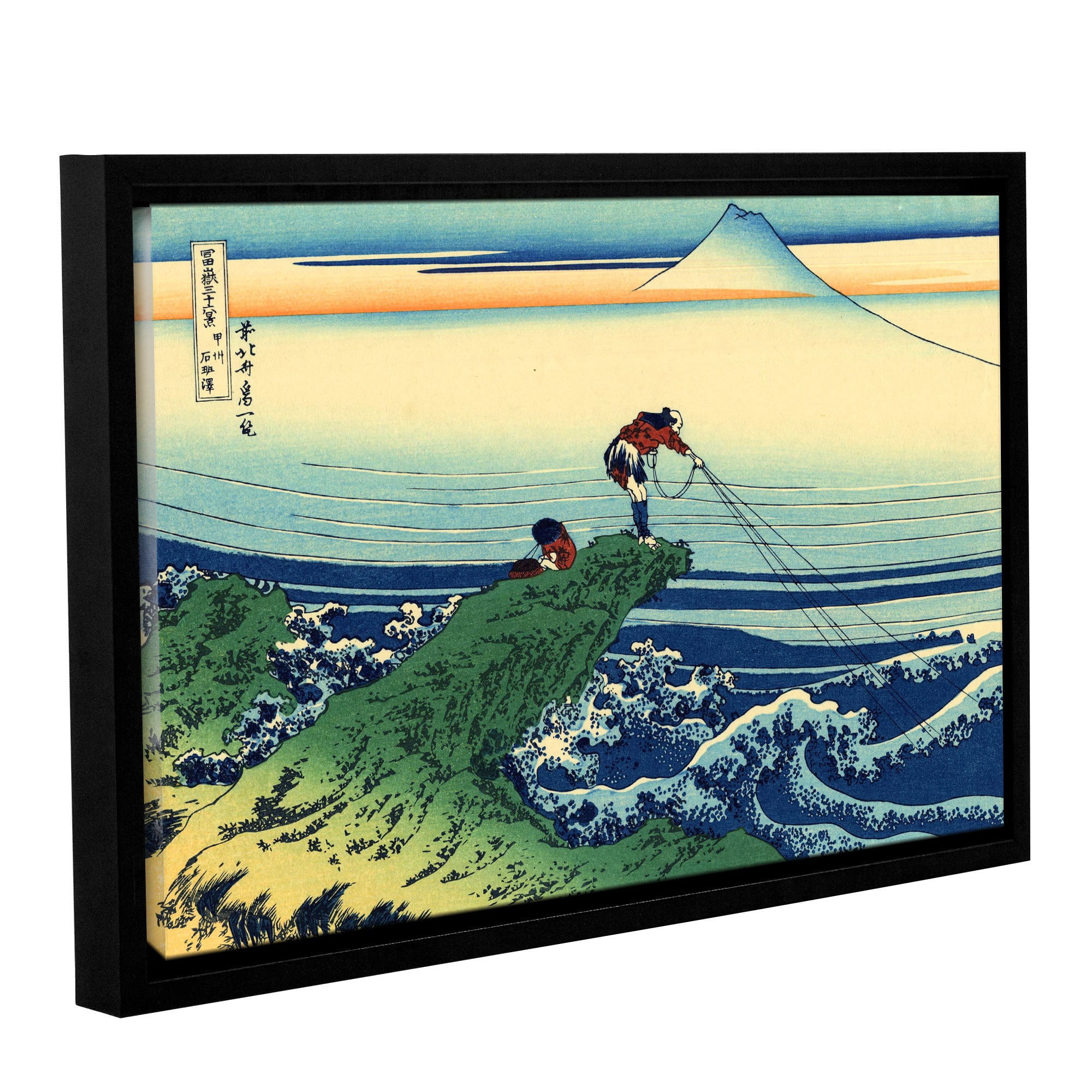 ArtWall Katsushika Hokusai "Kajikazawa in Kai Province" Gallery-Wrapped Floater-Framed Canvas