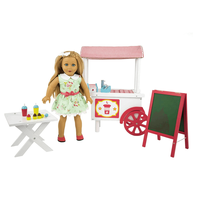 Playtime by Eimmie Doll Ice Cream Stand - Food Cart and Doll Accessories for 18 inch Doll