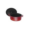 thumbnail image 3 of Staub Cast Iron 7-qt Oval Cocotte - Cherry, 3 of 6