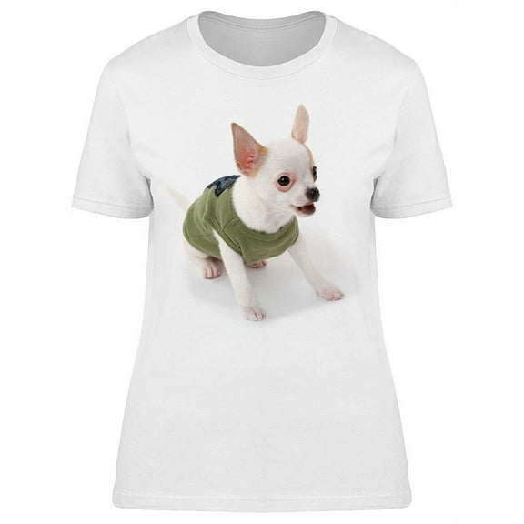 Funny Chihuahua Wearing Shirt T-Shirt Women -Image by Shutterstock, Female Small