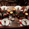 thumbnail image 2 of DriftAway Red Stripes Placemats Set of 2 Linen Red and White Farmhouse Washable Table Mats Winter Holiday Kitchen Christmas Mats for Table Decor Country 12 x 18 Inch Placemats, 2 of 8