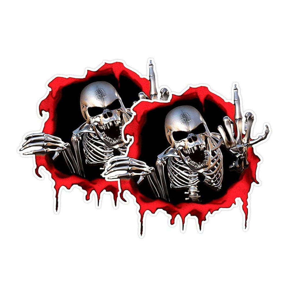 7 Inch Bloody Skull Car Sticker Bleeding DIY Bumper/Laptop/Box/Window Decal Top 
