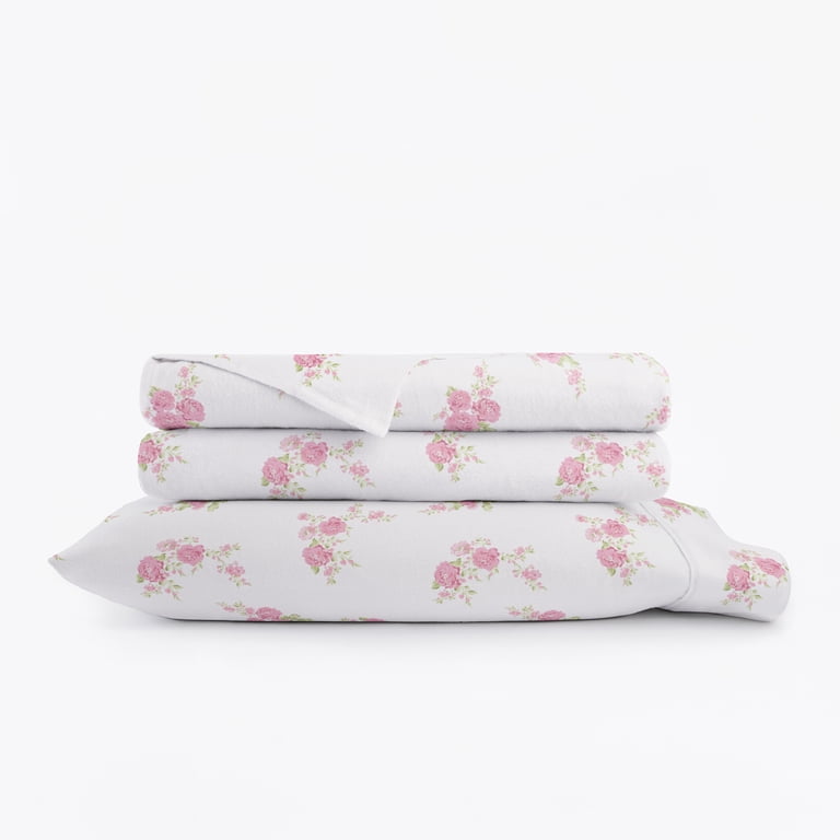 Comfort Canopy 4-Piece Queen Flannel Sheet Set, Rose Bunch photo 2