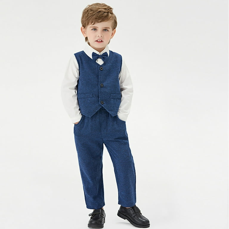 Pak kind 86 gentleman's jurk kostuum 4 stuks overhemden vest broek