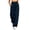 Navy, variant on BUIGTTKLOP Cargo Pants for Women Drawstring High Waisted Outdoor Hiking Pants Wide Leg Loose Fitted Trousers with Pockets
