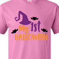 thumbnail image 4 of Inktastic My First Halloween, Witch Hat, Bats - Purple Black T-Shirt, 4 of 5