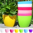 thumbnail image 4 of Lazy Plastic Flowerpot Hydroponic Gardening Color Triangular Plastic Flowerpot Automatic Suction Flowerpot, 4 of 4