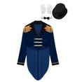 thumbnail image 5 of vastwit Women Medieval Circus Ringmaster Outfit Magician Jacket Lion Tamer Tuxedo Tailcoat Navy Blue B 3XL, 5 of 7