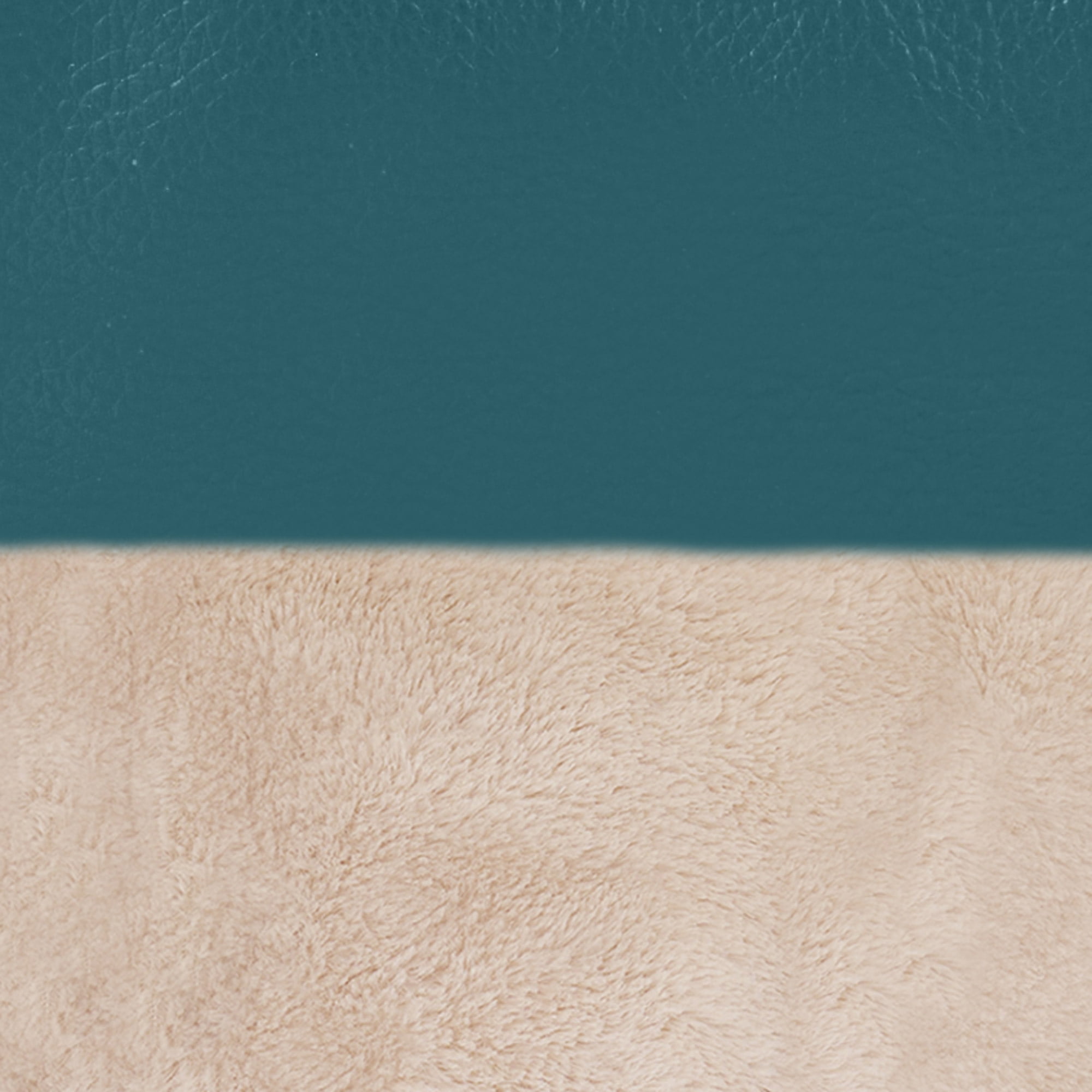 FurHaven Leather Look Cozy Couch Pet Bed for Dogs and Cats - Teal, Medium