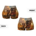 thumbnail image 3 of Sikiie Cat Dog Friendship Print Workout Shorts Women Scrunch Butt Gym Shorts Seamless High Waist Tummy Control Yoga Biker Athletic Shorts, 3 of 5