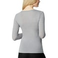 thumbnail image 5 of 32 DEGREES Ladies' Heat Long Sleeve Scoop Neck Tee 2-Pack (L, White/Grey), 5 of 9
