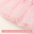thumbnail image 4 of Stelle 3 Piece Short Sleeve Ballet Leotard Set with Elastic Sequins Tutu Skirt Tights Dance Cloths Combo for Girls,Ballet Pink,7 Years, 4 of 7