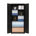 thumbnail image 4 of AENKYO 68.9" Heavy Duty Metal Storage Cabinet with Adjustable Shelves & Lock, Steel Locker for Home and Office, Black, 4 of 8
