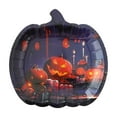 thumbnail image 1 of Classic Kitchen Accessories, Halloween Dinnerware Set Orange Black Pumpkin Themed Paper Plates Cups Napkins Halloween Disposable Tableware for Themed Birthday, 1 of 4