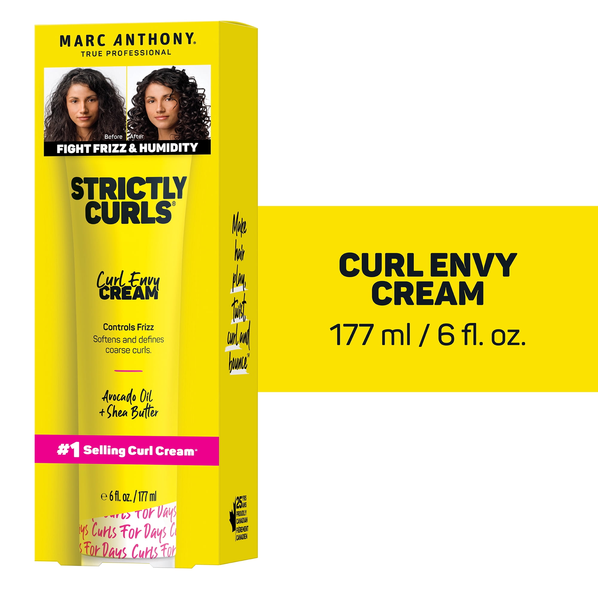 Marc Anthony STRICTLY CURLS Frizz Control Cream with Shea Butter & Avocado Oil, 6 fl oz