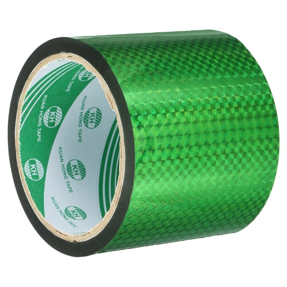 Washi Prism Tape 80mm Wide Holographic Color for Holiday Packaging and Decoration, Green