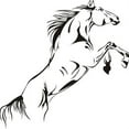 thumbnail image 3 of JJKBVCLO Autocollant Mural Amovible Vinyle Course Maison Art Cheval Noir Maison, 3 of 3