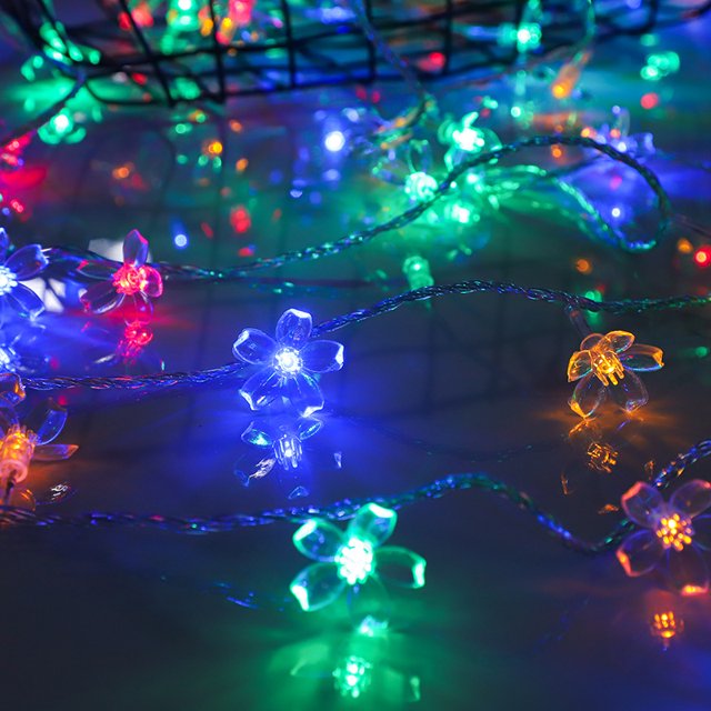 Guirnalda De Luz Colorida Luz Solar Al Aire Libre LED Multicolor Batería Impermeable 7M 50 LED Moda Decorativa Jardín Terraza Familia Navidad Fiesta De Pascua Patio Balcón JM MX-0139103FYD