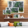 thumbnail image 3 of Green Forest Watercolor Drawing - Large Landscape Canvas Art, 3 of 4