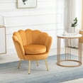thumbnail image 2 of HOMCOM Modern Accent Chair Velvet Fabric Leisure Club Chair with Gold Legs, 2 of 10