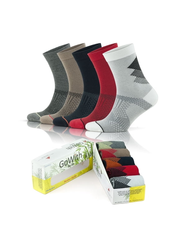 Bamboo Thin Dress Socks | Seamless Colorful Quarter Socks | 5 Pairs | Model: 3209