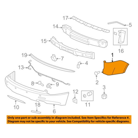 GMC GM OEM 07-12 Acadia Rear Bumper-Side Cover Left 15890881