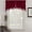Burgundy, variant on Sheetsnthings Heavyweight Velvet Swag Valances, Set of 2 (35x30) Rod Pocket Window Valances, Off White