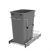 Rev-A-Shelf RV-12KD-17C Single 35 Qt Kitchen Cabinet Pullout Waste Bin