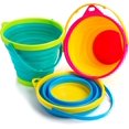 thumbnail image 1 of Foldable Beach Bucket Set, 3PCS Collapsible Beach Bucket Sand Buckets for Beach, Collapsible Sand Toys for Beach Party, Fun Summer Activities, Travel Sand Toys, 1 of 5