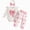 H1754-Pink, variant on TOWED22 Newborn Baby Girl Fall Winter Outfits 3-Piece Clothing Set Long Sleeve Crew Neck Cute Print Romper Bodysuit Pants Headband Jumpsuit Set(Pink,12-1 M)