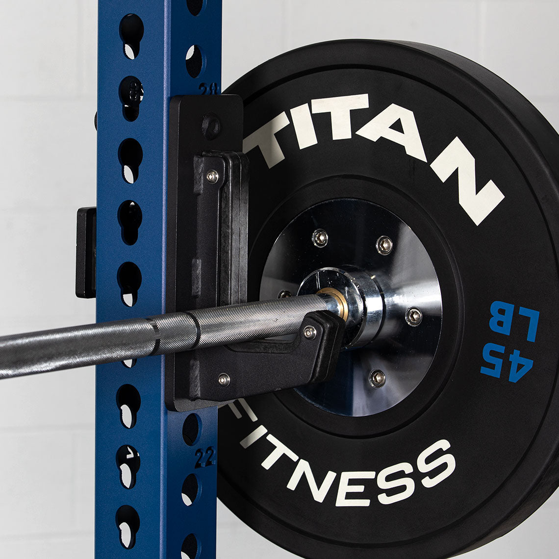 Titan Fitness TITAN Series Power Rack Sandwich J-Hooks, 1500 LB Capacity, Fits 3" x 3" Rack Uprights with 26mm Holes, UHMW Protective Liners, Barbell Holder for Squat & Bench Press