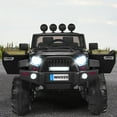 thumbnail image 3 of Gymax Camion-Auto Électrique pour Enfants 12 V avec Télécommande et MP3 Noir, 3 of 9