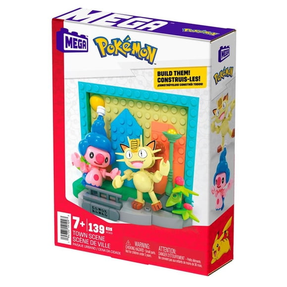 Set de Construcción Mattel Mega Escena de Pueblo Pokémon 139 piezas