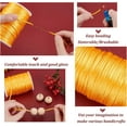 thumbnail image 5 of 3mm Golden Rattail Cord 50m/54 Yards Christmas Craft Cord Satin Silky String Beading String Trim for Christmas Friendship Bracelet Necklace Macrame Trim Dream Catchers Crafts Making Polyester, 5 of 8
