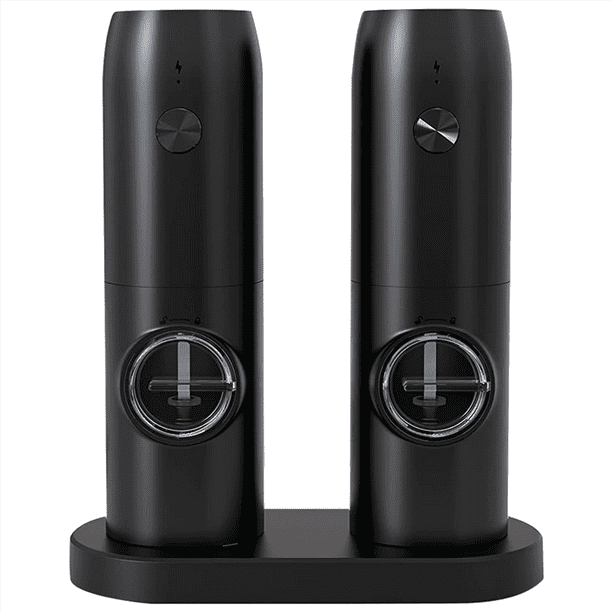 Electric Salt and Pepper Mill Set, Rechargeable Pepper Grinder with