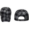 thumbnail image 2 of CoCopeaunt Fashion Leisure Grid Baseball Cap for Women Men Soft Breathable Retro Hats Skullcap Lightweight Adjustable, 2 of 4