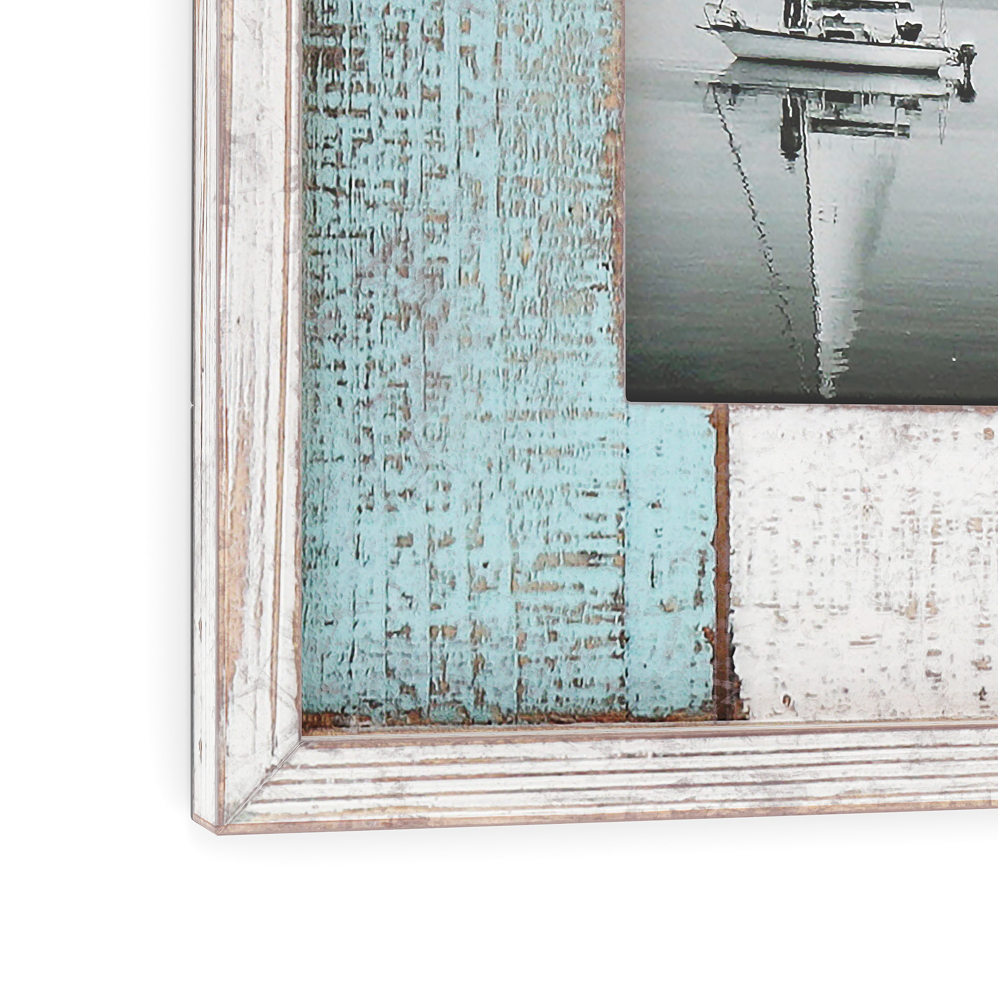 YesterDecor 4x6 Rustic Picture Frames - Set of 2 White Wood Picture Frames  - Farmhouse Style Distressed Wedding Picture Frame - 4x6 Photo Frame 