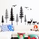 thumbnail image 2 of Adhesivo de pared para padres Bosque Deer Adhesivo de pared Oso Pino Árbol Adhesivo de pared Mural Art Wallpaper para DIY Kids Room Kindergarten Calcomanía de vinilo extraíble JAMW Sencillez, 2 of 5