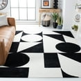 thumbnail image 2 of SAFAVIEH Rodeo Drive Eliza Abstract Area Rug, Ivory/Black, 8' x 8' Square, 2 of 11