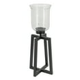 thumbnail image 2 of A&B Home Glass Candleholder with Black Metal Base 9" x 9" x 23.2", 2 of 8