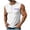 White, variant on Antinious Men Stripe Sleeveless Crewneck Summer Button Pocket Tank Tops