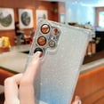 thumbnail image 5 of Compatible with Samsung Galaxy S22 Ultra Case 6.8", Bling Glitter Sparkle Clear Transparent Logo View Full Camera Lens Protection Shockproof Soft Silicone Phone Cover for Women (Silver), 5 of 8