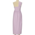 thumbnail image 2 of Abcnature Womens Maxi Dress Savings Clearance Deals, Women Solid Slimming One Shoulder Sleeveless Split Hem Dress, Plus Size Summer Casual Long Dresses Beach Party Dress Purple S, 2 of 7