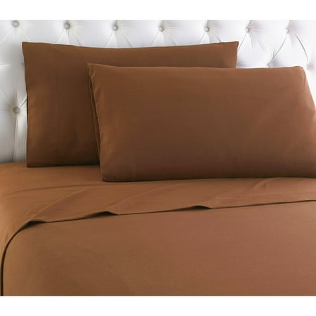 - Micro Flannel® Solid Color Sheet Set, Cal King, Chestnut